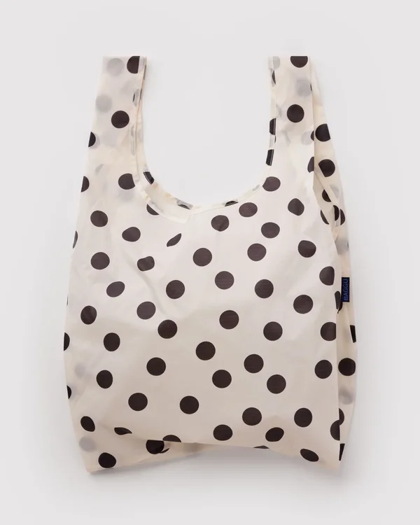 Standard Baggu - Cream and Black Polka Dot - Size: OS