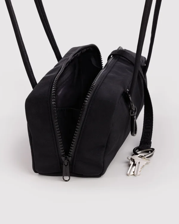 Small Nylon Bowler Bag - Black