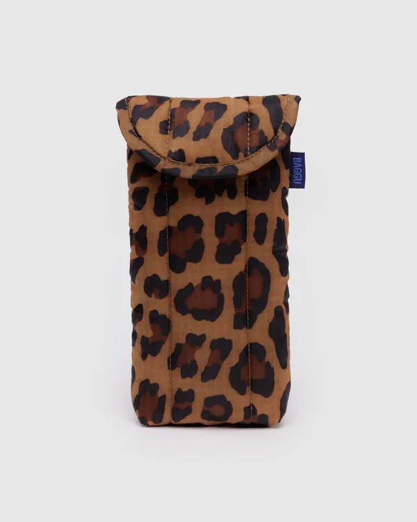 Puffy Glasses Sleeve - Leopard - Material: ripstop-nylon