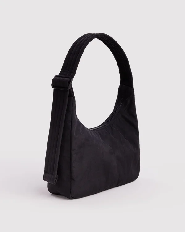 Mini Nylon Shoulder Bag - Black