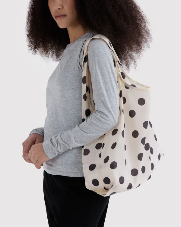 Standard Baggu - Cream and Black Polka Dot - Size: OS