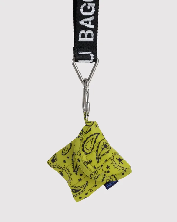 Puffy Earbuds Case - Chartreuse Paisley - Size: OS