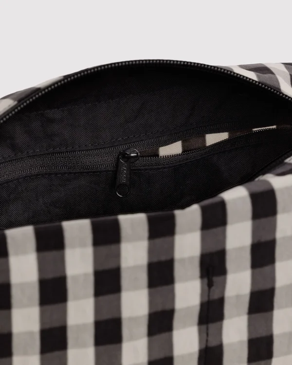Dopp Kit - Black And Cream Gingham