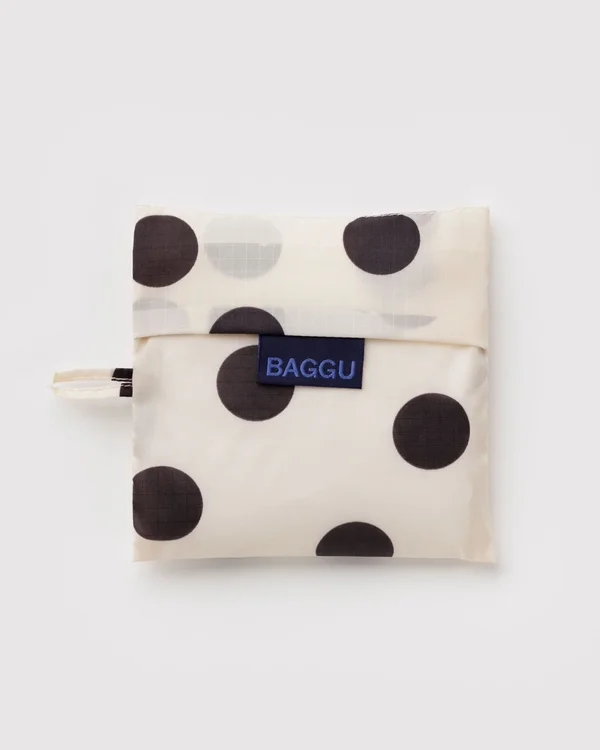 Standard Baggu - Cream and Black Polka Dot - Size: OS