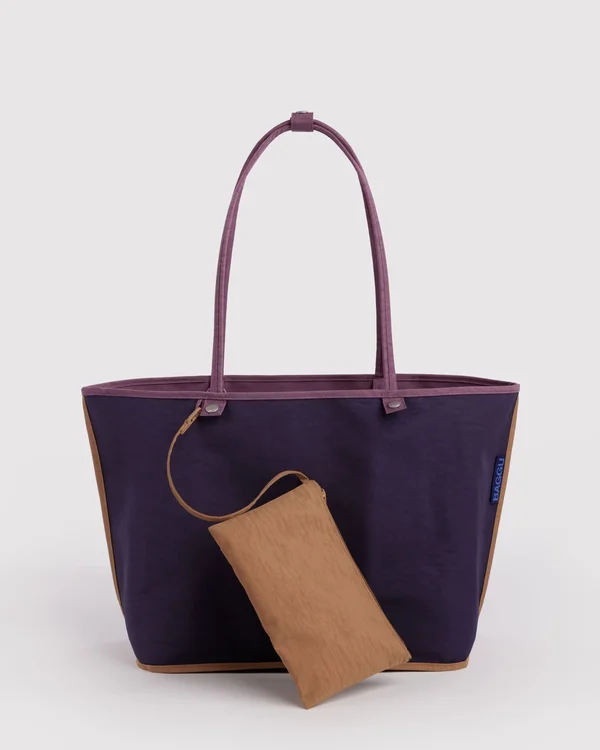 Large Nylon Reversible Tote - Wild Plum Mix - Material: heavyweight-nylon